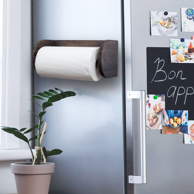 Wooden Paper Towel Holder Marble Base Roll Paper Napkin Holder Household  Desktop Vertical Tissue Rack Kitchen Shelves Home Decor