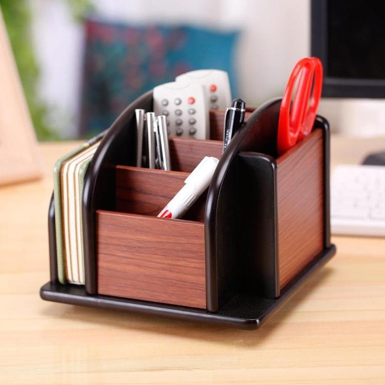 Wood Rotating Remote/Office Supply Organizer - MyGift