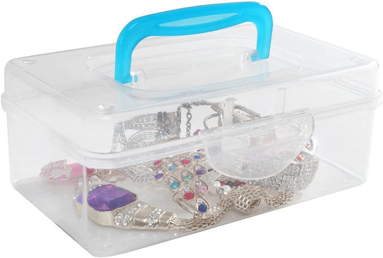 Household Simple Portable Transparent Storage Box Covered Plastic Storage  Box