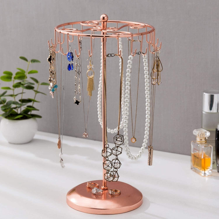 Jewelry Organizer with Ring Holder, Wall Mount Necklace Holder