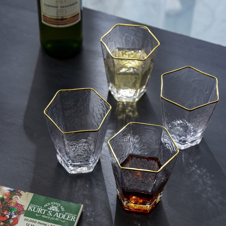 Vintage Wine Glasses, Glass Drinkware Sets, Ripple Drinkware