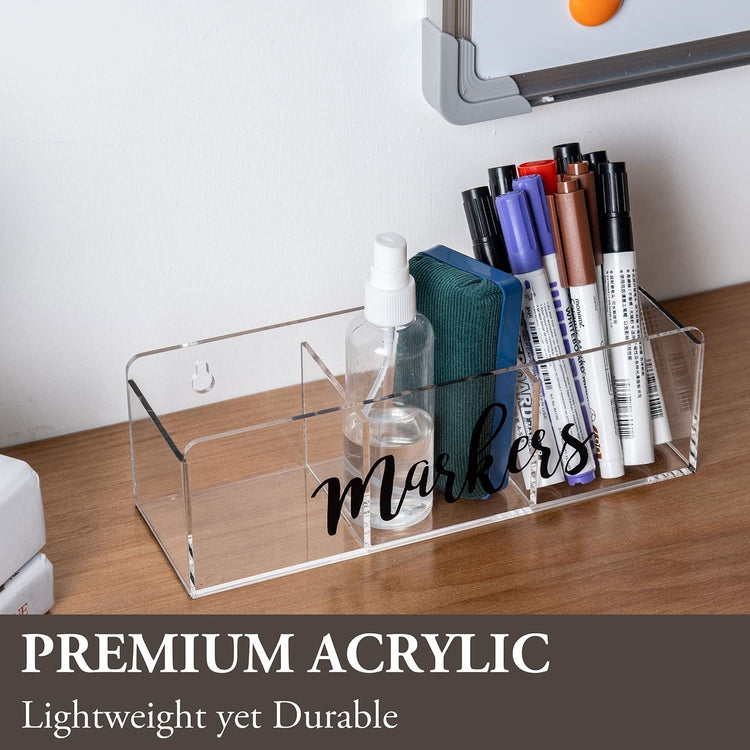 Desk Divider - Clear Acrylic w/ Mounts