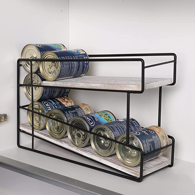 2-Tier Metal Wire Pantry Canned Food Dispenser
