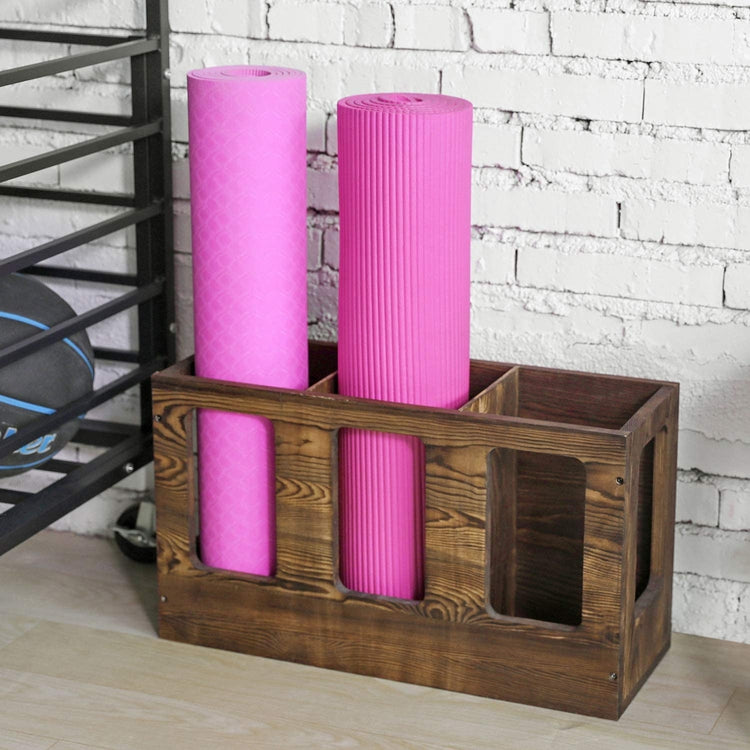Yoga Mat Storage Rack Yoga Mat Holder Home Gym Equipment Workout Equipment  Storage Organizer for Yoga Block,Foam Roller,Resistance