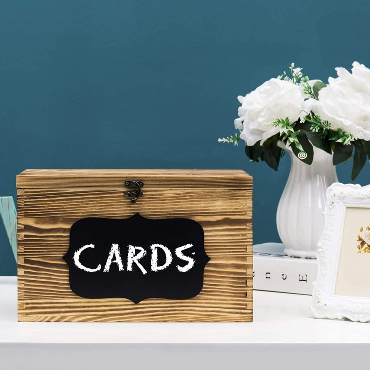 Wooden Wedding Card Holder Box with Lock