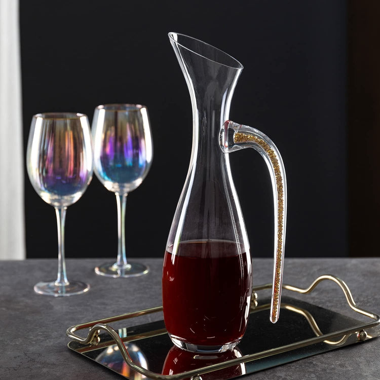 Glass Wine Carafe with Lid