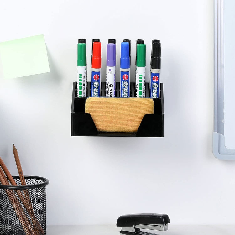 Wall Mounted Black Acrylic Dry Erase Marker Holder with White Cursive –  MyGift