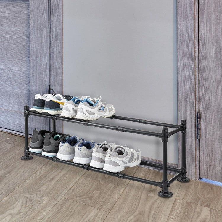 4-Tier Expandable Shoe Rack, Adjustable Shoes Organizer Storage