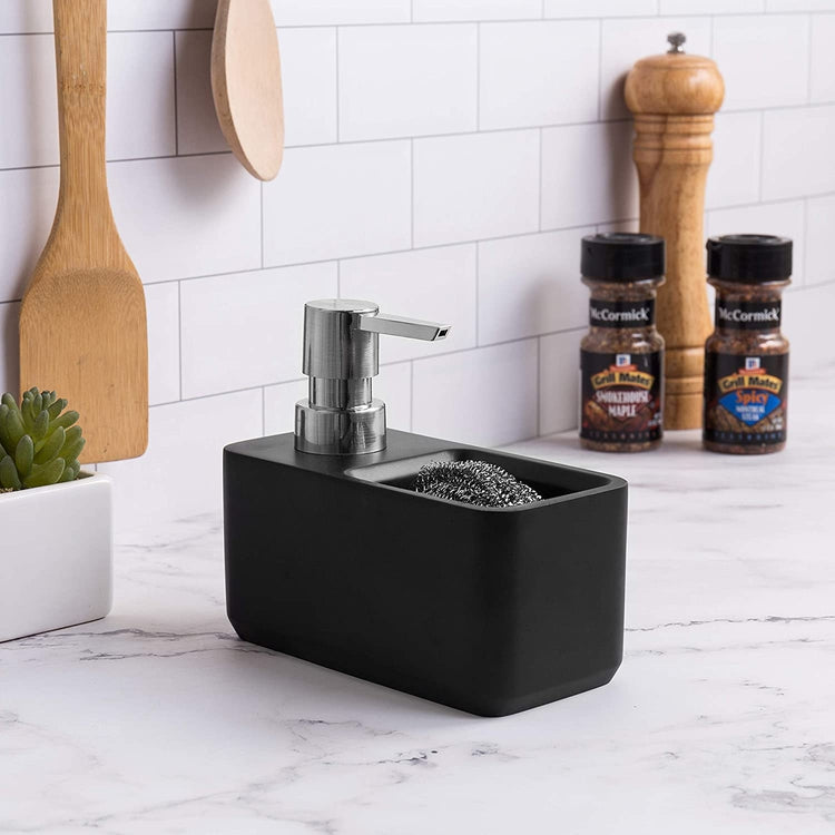 Modern Black Chicken Wire Bottled Dish Soap and Sponge Holder for the  Kitchen Sink