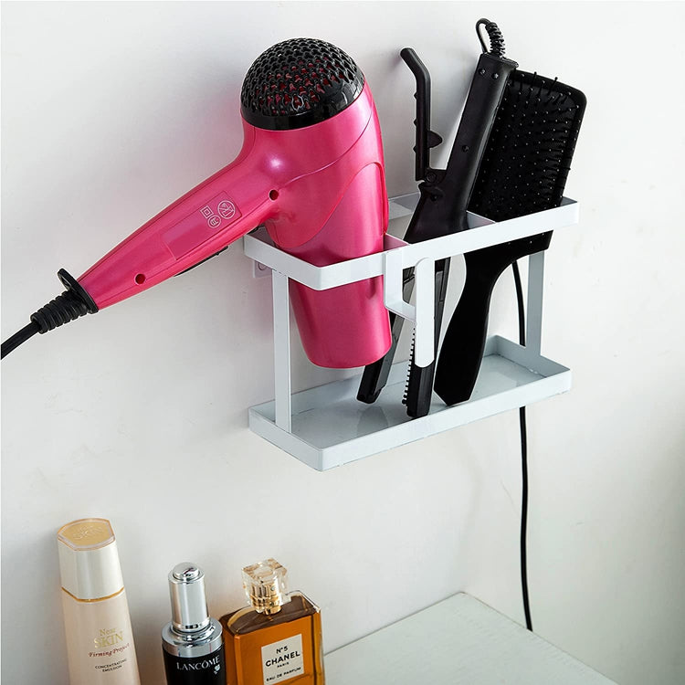 Black Hair Tool Organizer Bathroom Counter Acrylic Hair Dryer & Styling  Holder