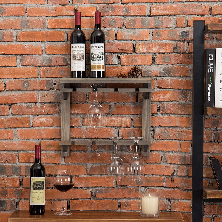 Wall wine glass discount shelf