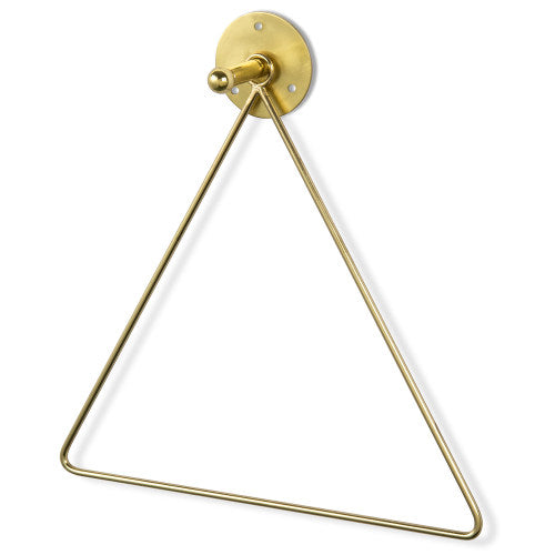 Triangle Brass Plated Hand Towel Ring-MyGift