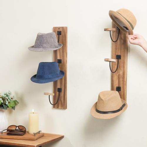 Wood And Metal Wire Coat Rack
