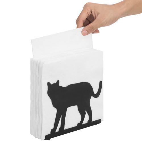 Black Metal Napkin Holder "Cat" - MyGift