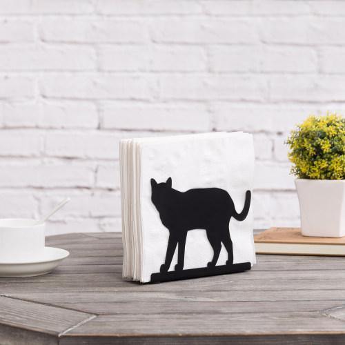 Black Metal Napkin Holder "Cat"