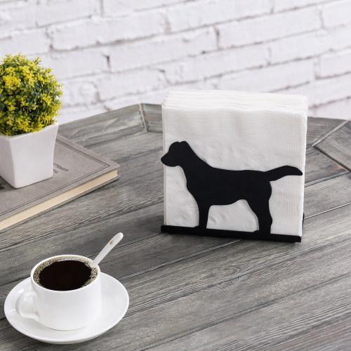 Black Metal Napkin Holder "Dog"