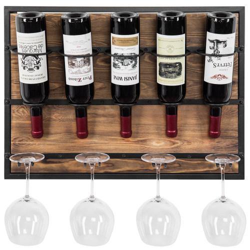 Wood Wine Rack , Wall Wine Rack, Wine Glass Rack, Wall Mounted