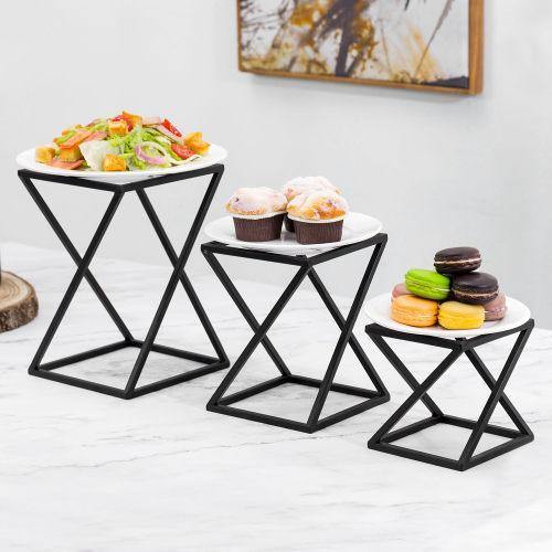 Tabletop Black Metal Pizza Pan Riser Stands, Food Platter Tray Display –  MyGift