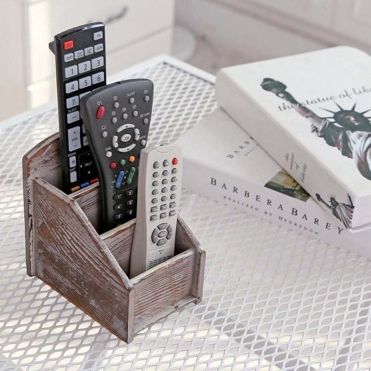 Rustic Remote Control Holder, Torched Finish – MyGift