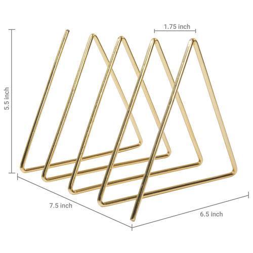 Triangular Brass Tone Wire Magazine/Mail/File Sorter - MyGift