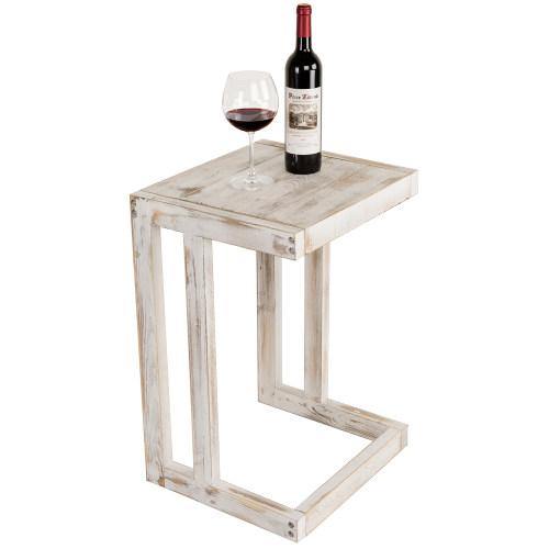 Under-The-Couch Shabby Chic Whitewashed Wood Side Table - MyGift