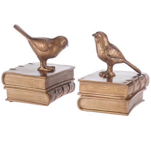 Vintage Brass Bird Bookends - MyGift