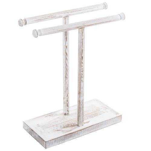 Whitewashed Wood Countertop Hand Towel Stand - MyGift