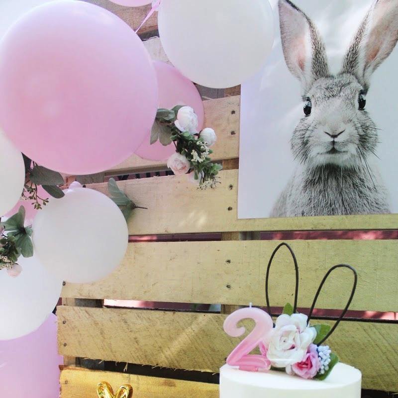 Birthday Party Decor with a Bunny Theme 