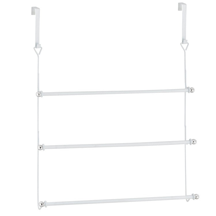 Over-The-Door 3 White Metal Towel Rack-MyGift