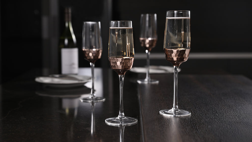 Buy Rose Wine Glass Set Online In India