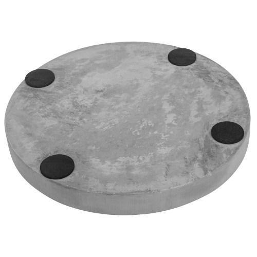 11-inch Classic Cement Gray Round Vanity Tray - MyGift