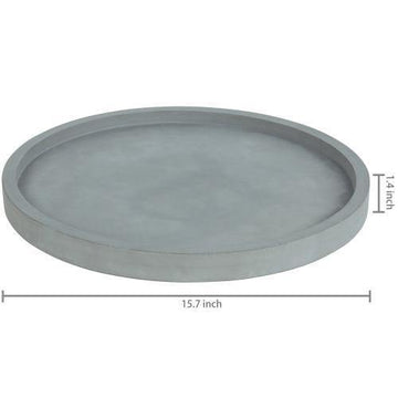 16-Inch Concrete Grey Round Vanity Tray – MyGift