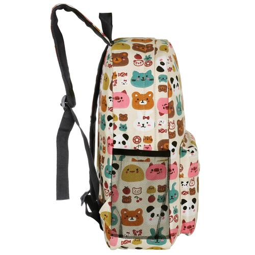 Patterned Canvas Backpack for Girls