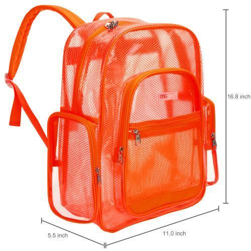 Clear orange backpack hotsell