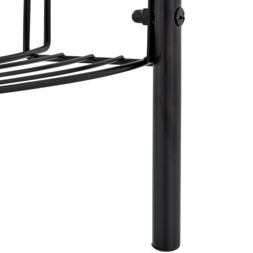 Under-the-Sink Black Metal Rack w/ Shelves & Hand Towel Bar – MyGift