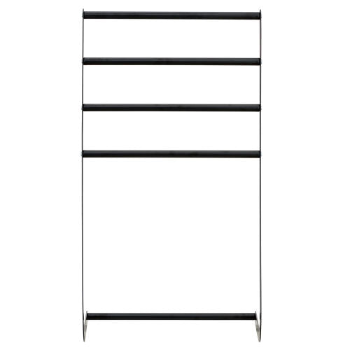 Freestanding Black Metal Towel Rack w/ 4 Tiers-MyGift