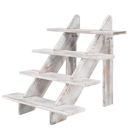 4-Tier Whitewashed Wood Display Riser - MyGift