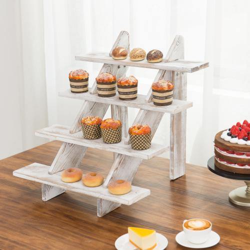 4-Tier Whitewashed Wood Display Riser - MyGift