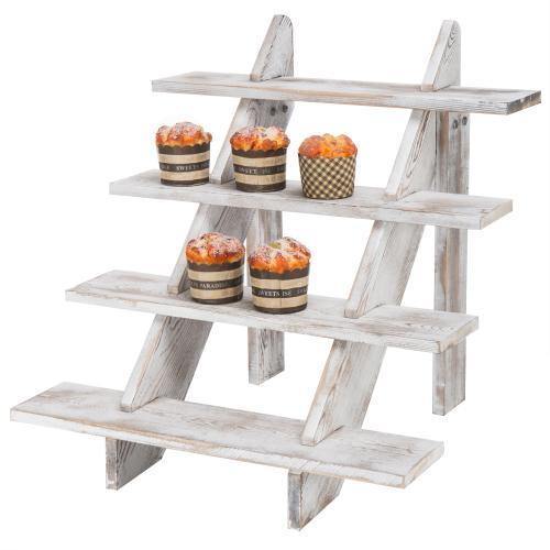 4-Tier Whitewashed Wood Display Riser - MyGift