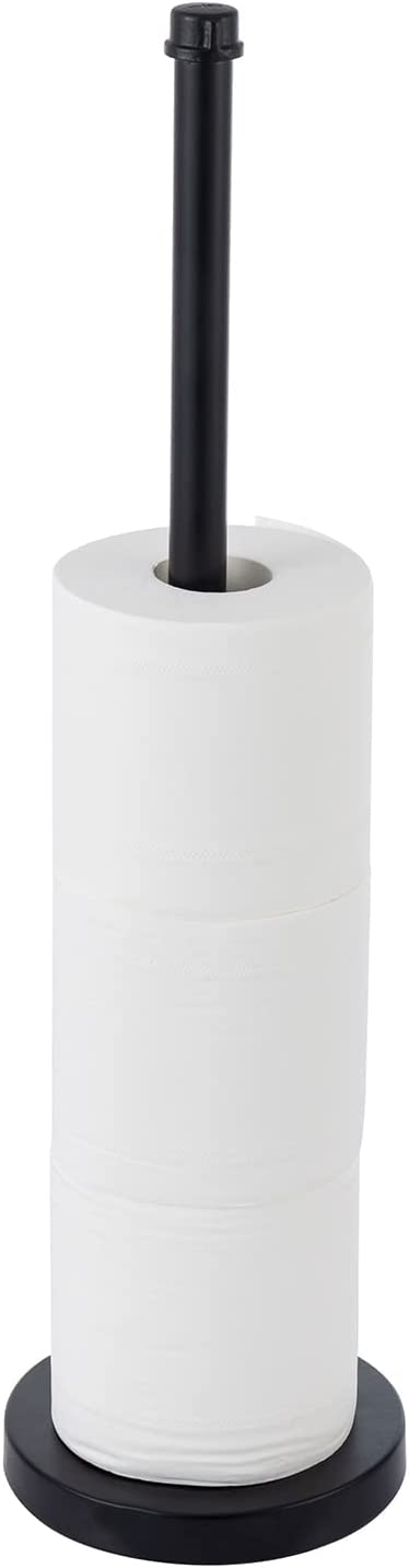 MyGift BATH0200BLK Freestanding Toilet Paper Holder