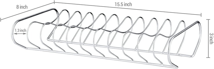 Chrome Plated Metal Kitchen Dish Storage Organizer and Drying Rack