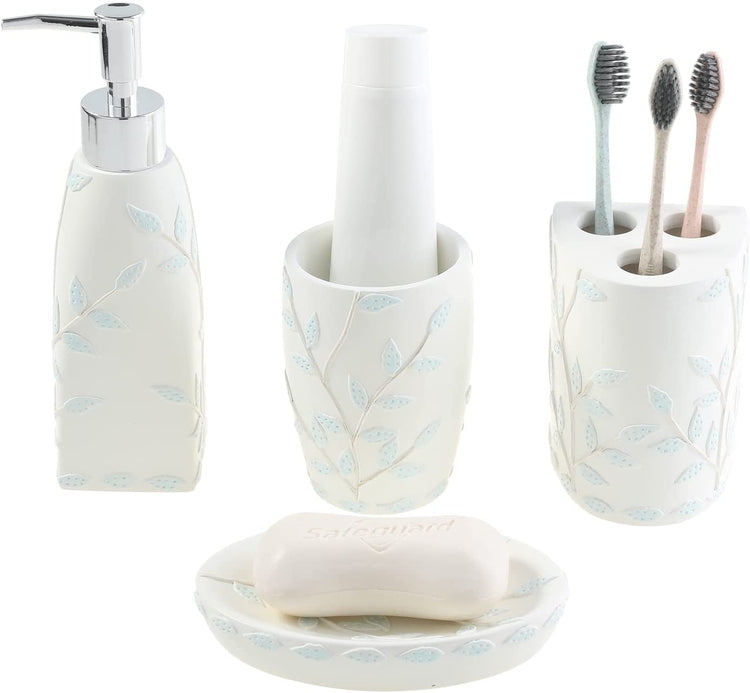 Obsa 4 Piece Bathroom Accessories Set Ebern Designs Color: Milky White
