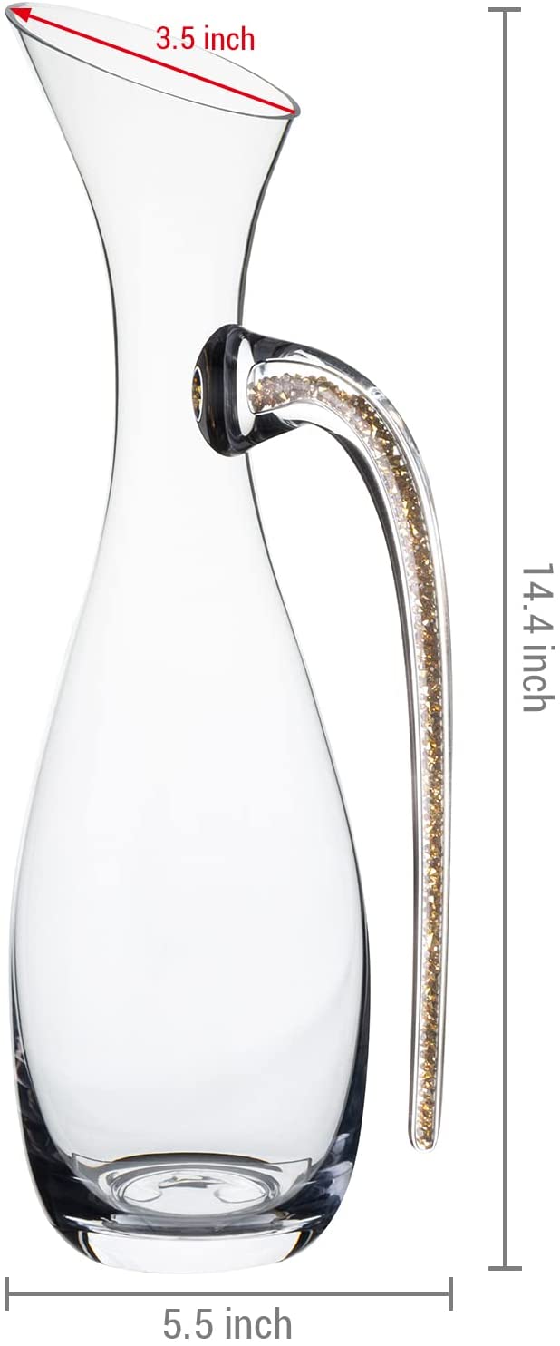 Clear Pitcher/ Carafe with Gold Rim - Spritz™