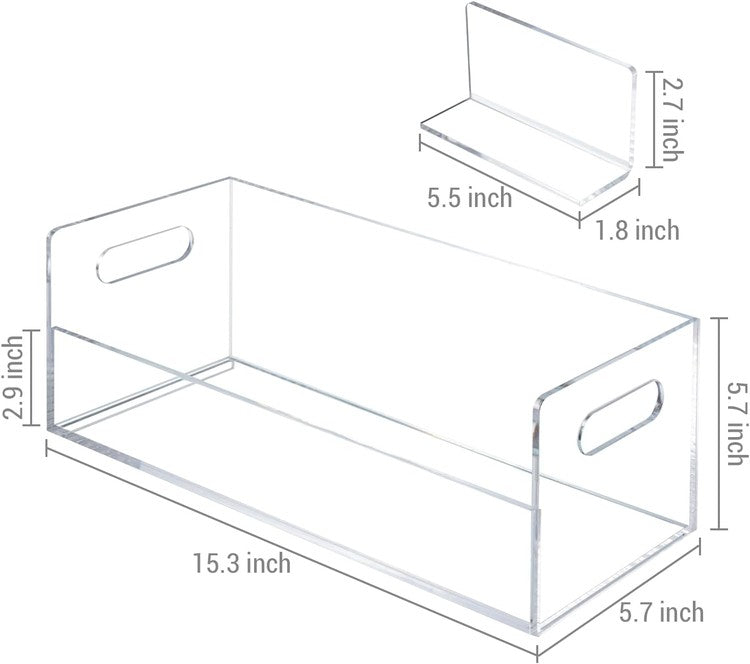 Clear Acrylic Stackable CD Holder Rack with Cutout Carrying Handles, Jewel Case Display Crate-MyGift