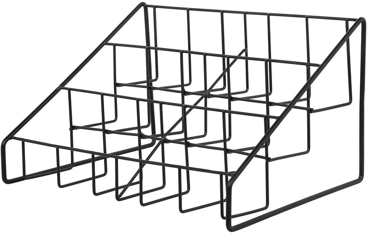 Matte Black Metal Wire CD Holder Storage Stand, 3 Tier Media Jewel Case Organizer Rack-MyGift