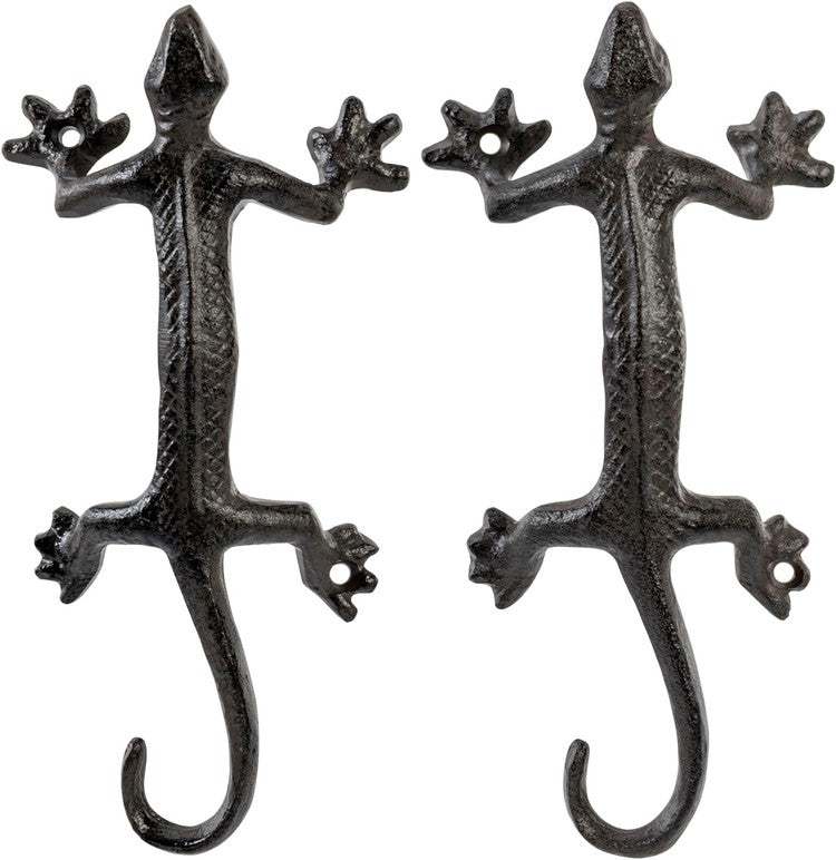 Dark Coffee Heavy-Duty Cast-Iron Door Pull Handles, Commercial Grade Door Hardware, Set of 2-MyGift