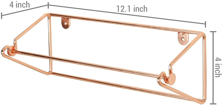 mDesign Wall Mount / Under Cabinet Paper Towel Holder, 2 Pieces - Copper