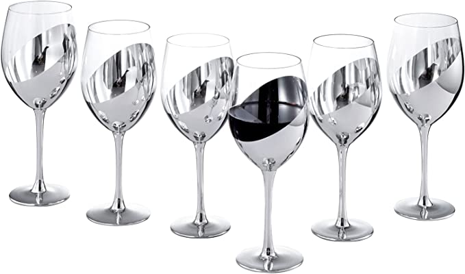CITY CHIC Etched Stemless Wine Glasses Set of 4 Each Has Different Design  NEW