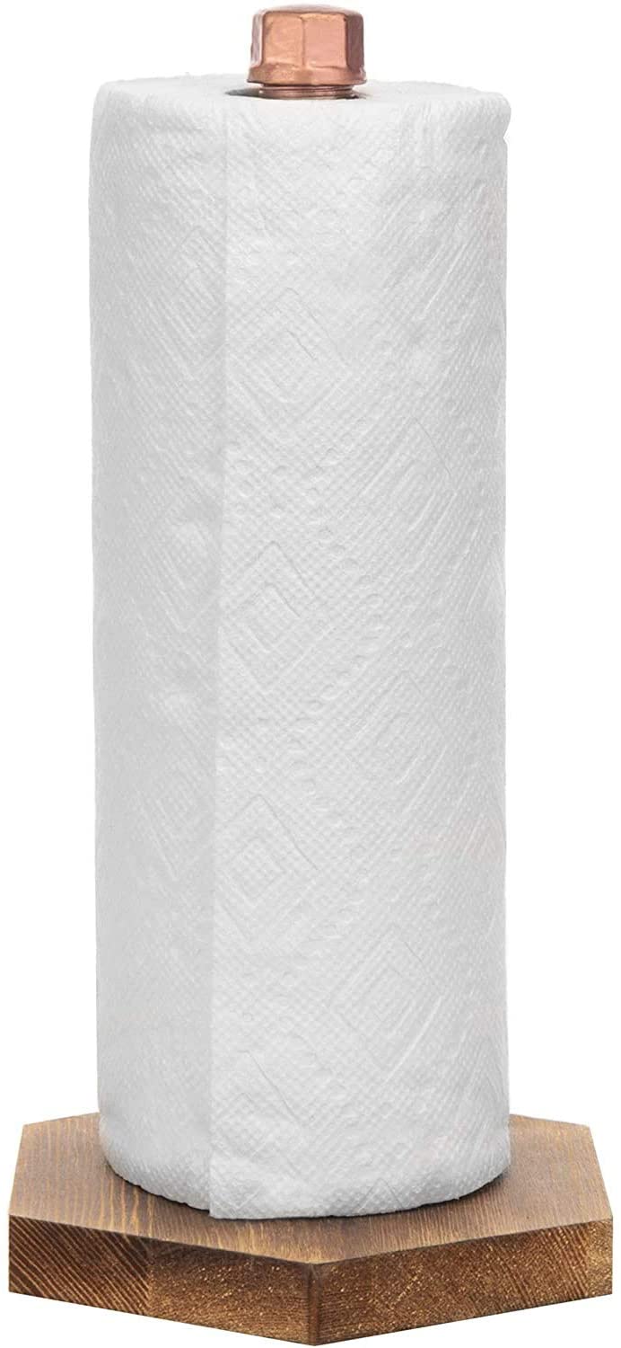 Bamboo Paper Towel Dispenser (White)