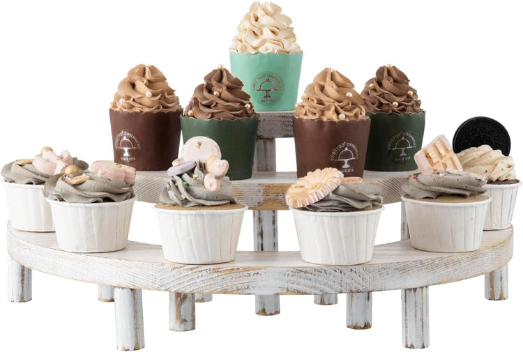 Ice Cream Cone Holder Stand Ice Cream Tray Natural Wood Dessert